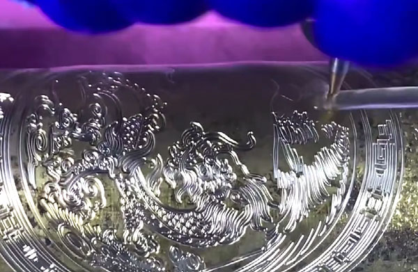 YD4040玉石雕刻機_銅柱雕刻龍鳳雕花案例視頻_圖片